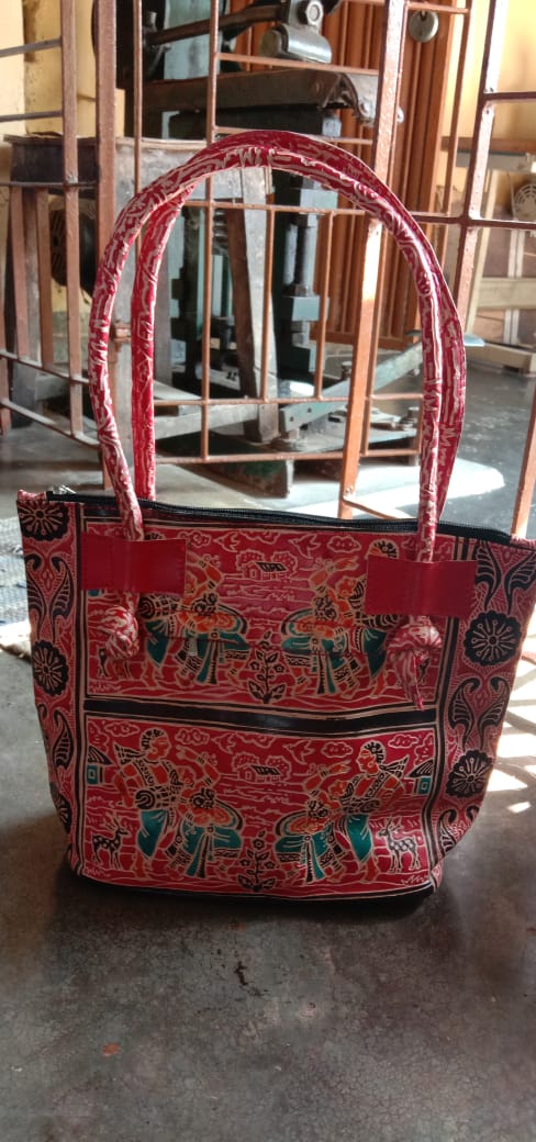 Traditional Genuine Leather Shantiniketan Design Batik Tote Handbag Orange  Tan - Etsy